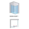SanSwiss Arelia D20S2+D20F1 Kabina prysznicowa 120x90x190 cm Srebrny Polerowany (D20S21204007+D20F10904007)