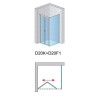 SanSwiss Arelia D20K+D20F1 Kabina prysznicowa 100x100x190 cm Srebrny Polerowany (D20K1004007+D20F11004007)