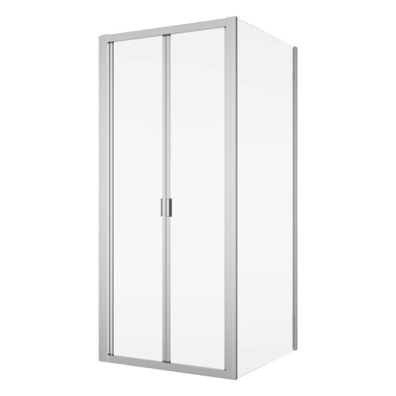 SanSwiss Arelia D20K+D20F1 Kabina prysznicowa 100x100x190 cm Srebrny Polerowany (D20K1004007+D20F11004007)