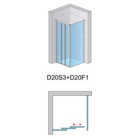 SanSwiss Arelia D20S3+D20F1 Kabina prysznicowa 70x140x190 cm Srebrny Polerowany (D20S30704007+D20F11404007)