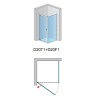 SanSwiss Arelia D20T1+D20F1 Kabina prysznicowa 90x90x190 cm Srebrny Polerowany (D20T10904007+D20F10904007)