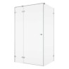 SanSwiss Annea AN13W+ANTW1 Kabina Prysznicowa Lewa Chrom 100x70x200 cm Szkło Przezroczyste (AN13WG10005007+ANTW107005007)