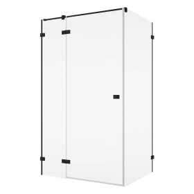 SanSwiss Annea AN13W+ANTW1 Kabina Prysznicowa Lewa Czarna 110x90x200 cm Szkło Przezroczyste (AN13WG11000607+ANTW109000607)