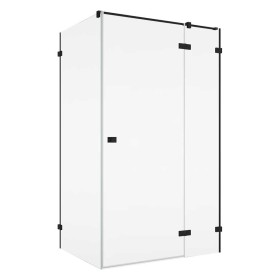 SanSwiss Annea AN13W+ANTW1 Kabina Prysznicowa Prawa Czarna 80x70x200 cm Szkło Przezroczyste (AN13WD08000607+ANTW107000607)