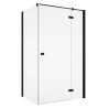 SanSwiss Annea AN13+ANT1 Kabina Prysznicowa Prawa Czarna 110x80x200 cm Szkło Przezroczyste (AN13D11000607+ANT108000607)