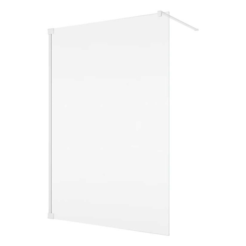 SanSwiss Cadura CAT4 White Walk-In Ścianka Wolnostojąca NA WYMIAR (30-140 cm) Szkło Przezroczyste (CAT4SM10907)
