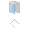 SanSwiss Cadura CAT4 White Walk-In Ścianka Wolnostojąca NA WYMIAR (30-140 cm) Szkło Przezroczyste (CAT4SM10907)
