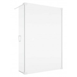 SanSwiss Cadura CAW2 White Walk-In Ścianka Wolnostojąca Prawa NA WYMIAR (100-140 cm) Szkło Przezroczyste (CAW2DSM10907)
