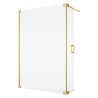 SanSwiss Cadura CADUO Gold Walk-In Ścianka Wolnostojąca L NA WYMIAR (100-120 cm) Szkło Przezroczyste (CADUOGSM11207)