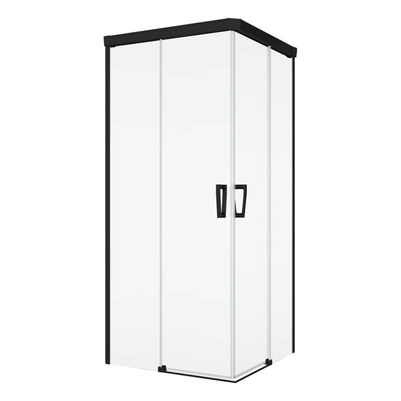 SanSwiss Cadura CAE2 G+D Kabina Prysznicowa NA WYMIAR Black (120-160 cm) Szkło Przezroczyste (CAE2GSM20607+CAE2DSM20607)