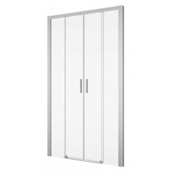 SanSwiss Top-Line S TLS4  Drzwi Prysznicowe NA WYMIAR (100-180 cm) Szkło Pas Satynowy Poziomy (TLS4SM15051)