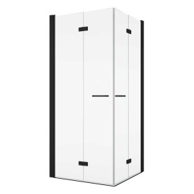 SanSwiss Solino SOLF1 D+G Kabina Prysznicowa BLACK NA WYMIAR (70 - 100 cm) Szkło Przezroczyste (SOLF1GSM10607+SOLF1DSM10607)
