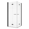 SanSwiss Solino SOLF1 D+G Kabina Prysznicowa BLACK NA WYMIAR (70 - 100 cm) Szkło Przezroczyste (SOLF1GSM10607+SOLF1DSM10607)