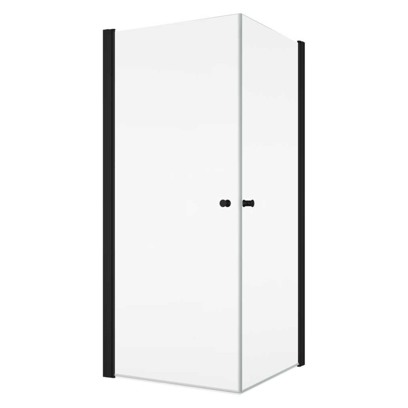 SanSwiss Solino SOL1 G+D Black Kabina Prysznicowa NA WYMIAR  (70-100 cm) Szkło Przezroczyste (SOL1SM10607+SOL1SM10607)