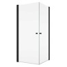 SanSwiss Solino SOL1 G+D Black Kabina Prysznicowa NA WYMIAR  (70-100 cm) Szkło Przezroczyste (SOL1SM10607+SOL1SM10607)