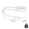 Tiger 2-Store Półka z haczykiem na ręcznik i uchwytem na szczoteczkę do zębów 25 cm Czarna (800374)