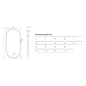 Excellent Corido lustro owalne LED 100x50 cm z matą grzewczą czarny mat (DOEX.CO100.050.BL)