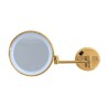 Stella lusterko kosmetyczne powiększające 3x z podświetleniem led złote połysk 22.00730-g