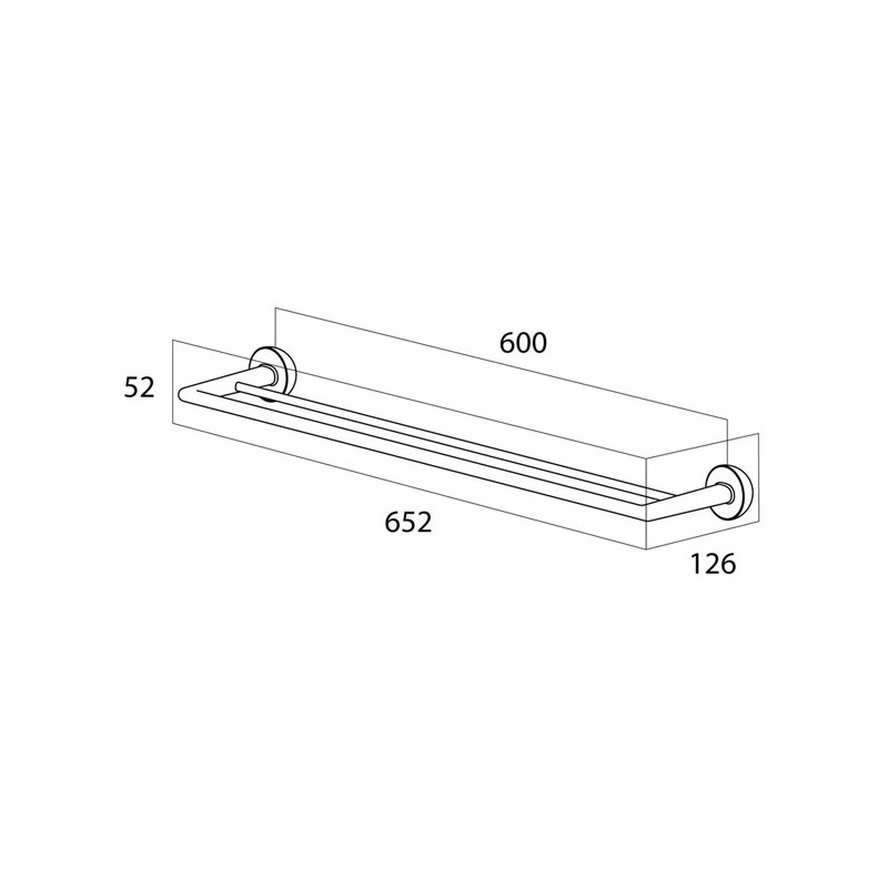 Tiger Cooper Wieszak podwójny 65,2 cm na ręcznik kąpielowy (800560)