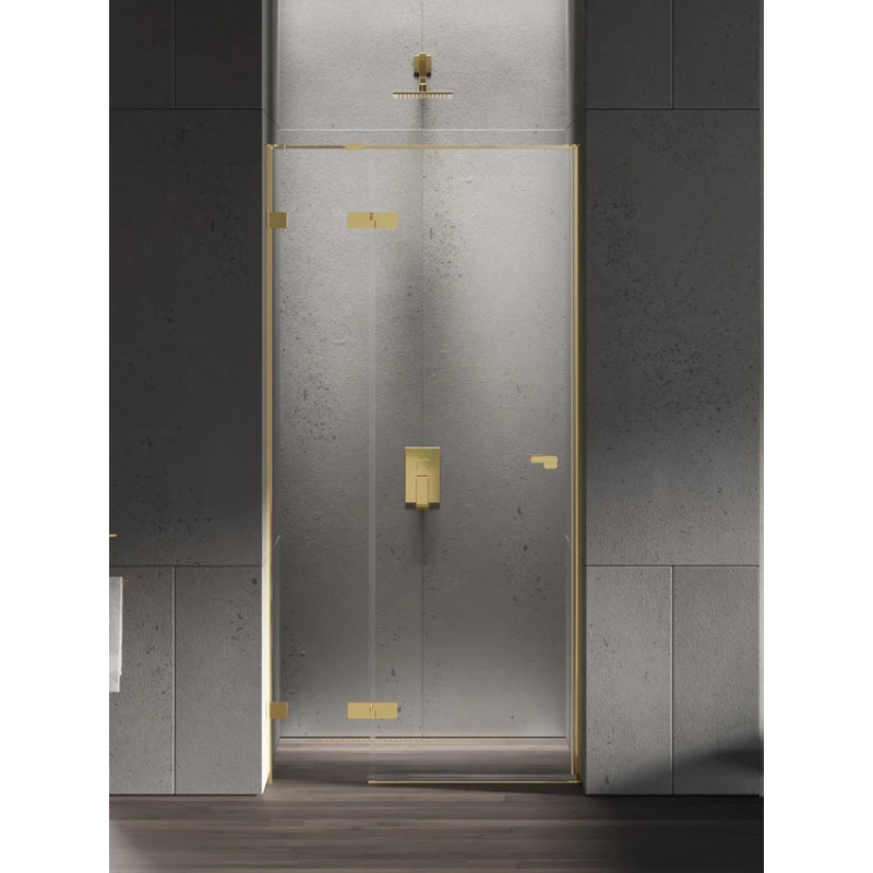 New Trendy Eventa Gold Shine Drzwi wnękowe 1D L 110x200 szkło czyste 8mm Active Shield 2.0 (EXK-4677)