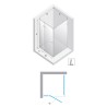 New Trendy Eventa Gold Shine Kabina prysznicowa 1D prostokątna L 100x70x200 szkło czyste 8mm Active Shield 2.0 (EXK-4701)