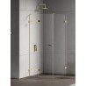New Trendy Eventa Gold Shine Kabina prysznicowa  1D prostokątna P 120x80x200 szkło czyste 8mm Active Shield 2.0  (EXK-4744)