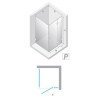 New Trendy Eventa Gold Shine Kabina prysznicowa  1D prostokątna P 120x80x200 szkło czyste 8mm Active Shield 2.0  (EXK-4744)