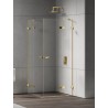 New Trendy Eventa Gold Shine Kabina prysznicowa 2-drzwiowa prostokątna 90x100x200 cm 8mm Active Shield 2.0  (EXK-4756)