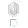 New Trendy Eventa Gold Shine Kabina prysznicowa 2-drzwiowa prostokątna 90x100x200 cm 8mm Active Shield 2.0  (EXK-4756)