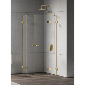 New Trendy Eventa Gold Shine Kabina prysznicowa 2-drzwiowa prostokątna 110x80x200 cm 8mm Active Shield 2.0  (EXK-4764)