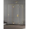 New Trendy Eventa Gold Shine Kabina prysznicowa 1D kwadratowa przyścienna P 80x80x200 8mm Active Shield 2.0 (EXK-4817)