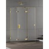 New Trendy Eventa Gold Shine Kabina prysznicowa 1D prostokątna przyścienna L 80x90x200 8mm Active Shield 2.0 (EXK-4822)