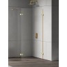 New Trendy Eventa Gold Shine Kabina WALK-IN z dodatkową ścianką 130x23x200 cm 8mm (EXK-4856+EXK-4860)