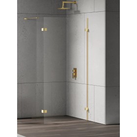 New Trendy Eventa Gold Shine Kabina WALK-IN z dodatkową ścianką 150x43x200 cm 8mm (EXK-4858+EXK-4862)