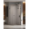 New Trendy Eventa Black Chrome Kabina prysznicowa 1D kwadratowa Prawa 100x100x200 cm 8mm Active Shield 2.0 (EXK-6190)