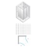 New Trendy Eventa Black Chrome Kabina prysznicowa 2D prostokątna 120x110x200 cm 8mm Active Shield 2.0 (EXK-6228)