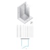 New Trendy Eventa Black Chrome Kabina prysznicowa 1D prostokątna przyścienna P 80x90x200 cm 8mm Active Shield 2.0 (EXK-6251)