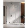 New Trendy Eventa Black Chrome Kabina prysznicowa 1D prostokątna przyścienna L 120x100x200 cm 8mm Active Shield 2.0 (EXK-6270)