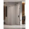 New Trendy Eventa Black Chrome Kabina WALK-IN z dodatkową ścianką 150x23x200 cm 8mm (EXK-6315+EXK-6317)