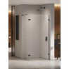 New Trendy Eventa Black Chrome Kabina prysznicowa walk in 3 ścianki 100x80x43x200 cm (EXK-6323+EXK-6328+EXK-6319)
