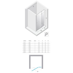New Trendy Eventa Copper Shine Drzwi wnękowe 1D prawa 90x200 cm szkło czyste 8mm Active Shield 2.0 (EXK-6355)