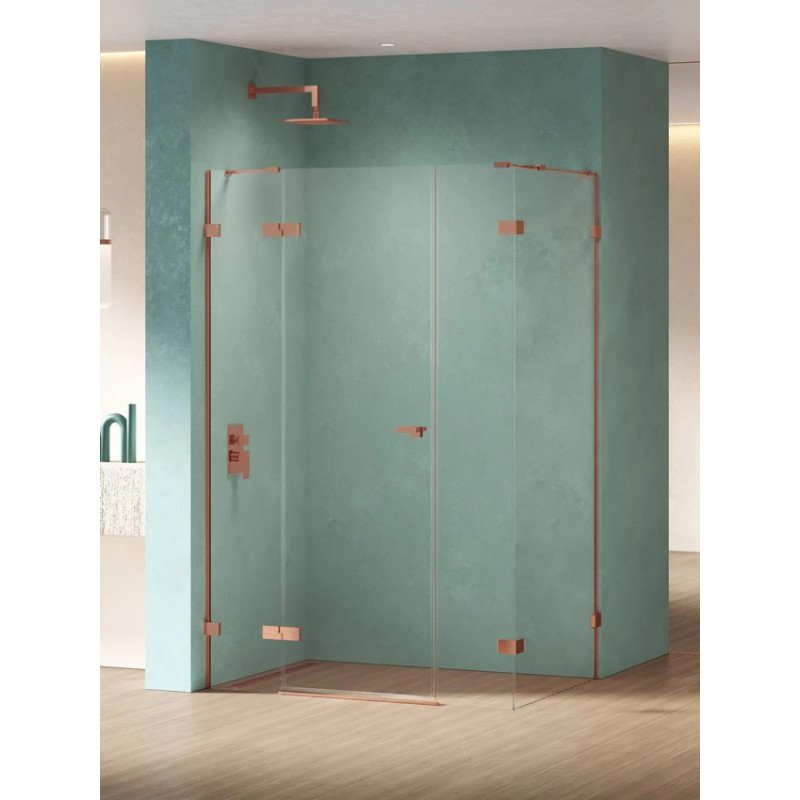 New Trendy Eventa Copper Shine Kabina prysznicowa PLUS 1D prostokątna Prawa 110x90x200 cm 8mm Active Shield 2.0 (EXK-6462)