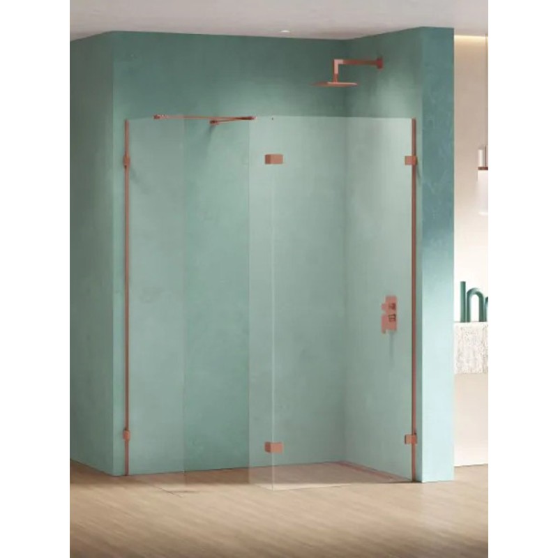 New Trendy Copper Shine Kabina prysznicowa walk in 3 ścianki 80x100x23x200 cm (EXK-6546+EXK-6555+EXK-6559)