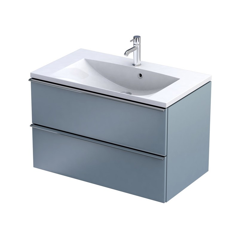 Oristo Etna Szafka Podumywalkowa 80 cm Dwie Szuflady Szaroniebieski Mat (OR52-SD2S-80-16)