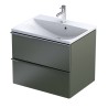 Oristo Etna Szafka Podumywalkowa Zielony Mat + Umywalka Konglomeratowa Amelia 60 cm (OR52-SD2S-60-17+UME-AM-60-92)