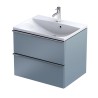 Oristo Etna Szafka Podumywalkowa Szaroniebieski Mat + Umywalka Konglomeratowa Amelia 60 cm (OR52-SD2S-60-16+UME-AM-60-92)