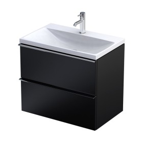 Oristo Etna Compact Szafka Podumywalkowa Czarny Mat + Umywalka konglomeratowa 60 cm (OR52C-SD2S-60-8+UME-C-ET-60-92)
