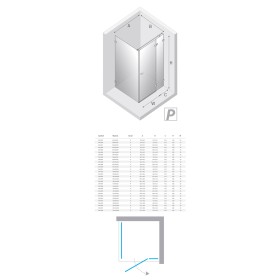 New Trendy Avexa Kabina prysznicowa 1D prostokątna prawa 110x120x200 cm Active Shield 2.0 (EXK-6902)