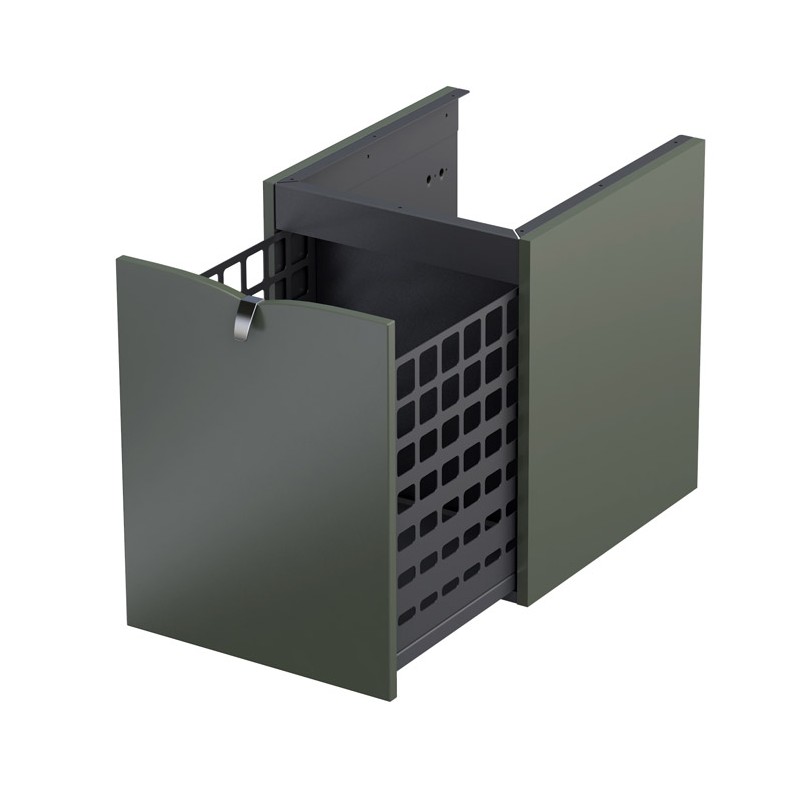 Oristo Siena Szafka niska boczna jedna szuflada oliwkowy mat 40 cm (OR45-SN1S-40-17)
