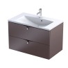 Oristo Siena Szafka Podumywalkowa mokka mat + Umywalka Konglomeratowa Amelia 80 cm (OR45-SD2S-80-21+UME-AM-80-92)